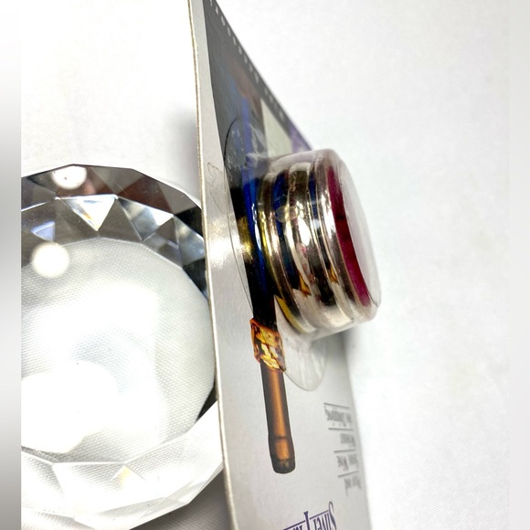 Vintage 1999 Silver Plated Red Velvet Lined Drip Ring for Wine Bottles New - Picture 4 of 6